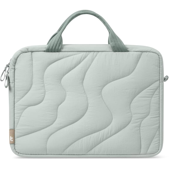 tomtoc 15-16 Inch Puffy Laptop Carrying Bag for Women, Stylish Laptop Case Fits 15-16 Inch MacBook Air & Pro &Other 15"/16" Computers, Work Travel Briefcase Lightweight Handbag with Organized Storage
