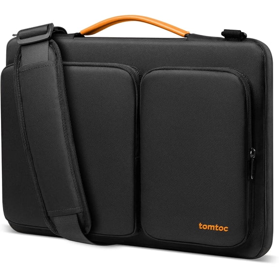 tomtoc 360 Protective Laptop Shoulder Bag for 13 Inch 2026 MacBook Air M5/A3449 M4/A3240, M3/A3113, 2024-2019, MacBook Neo A18 Pro, 13-in Surface Pro 11th AI/10, Water-Resistant Accessory Case