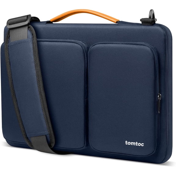tomtoc 360 Protective Laptop Shoulder Bag for 13 Inch 2026 MacBook Air M5/A3449 M4/A3240, M3/A3113, 2024-2019, MacBook Neo A18 Pro, 13-in Surface Pro 11th AI/10, Water-Resistant Accessory Case