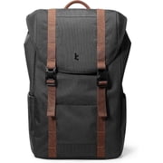 tomtoc Flap Laptop Backpack, Lightweight, Water-Resistant Casual Daypack, Durable Work-pack, Vintage Classic Rucksack for 13-15.6 Inch Laptop, perfect for Campus, Street, 22L