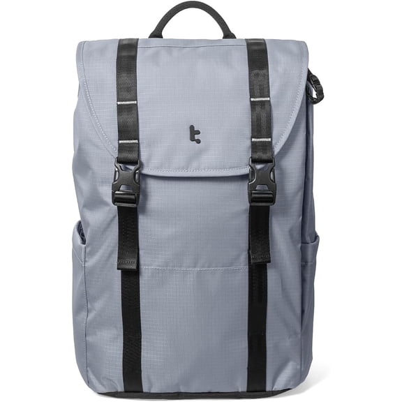 tomtoc Flap Laptop Backpack, Lightweight, Water-Resistant Casual Daypack, Durable Work-pack, Vintage Classic Rucksack for 13-16 Inch Laptop, perfect for Campus, Street, 22L