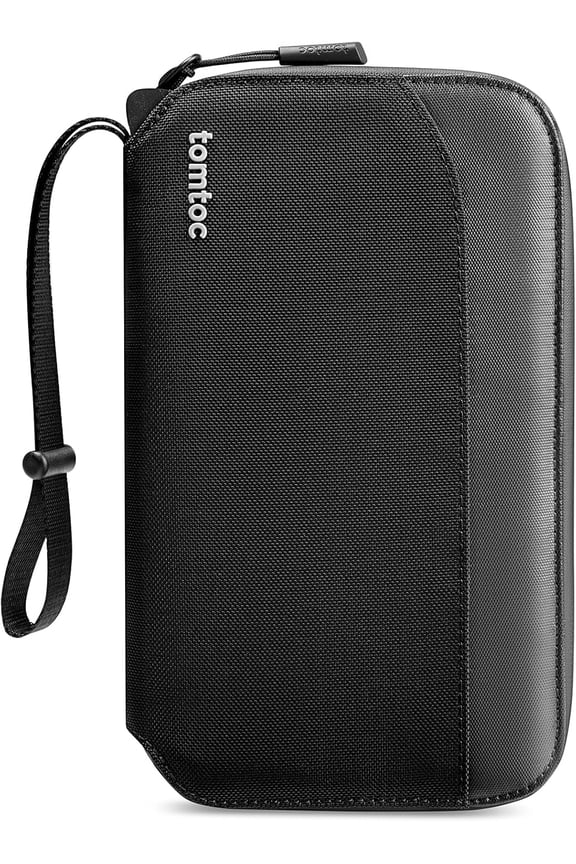 Passport Holder Family with RFID Blocking, Passport Wallet Women Men, with Airtag & Sim Card Holder and Eject Pin, Travel Document Organizer with Wrist Strap, Up to 4 Passports