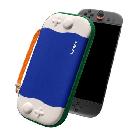 tomtoc Slim Carrying Case for Nintendo Switch 2 (2025), Odorless Felt Protective Hard Shell with 12 Game Card Slots, Portable Travel Storage Case with Original Patent and Military Grade Protection