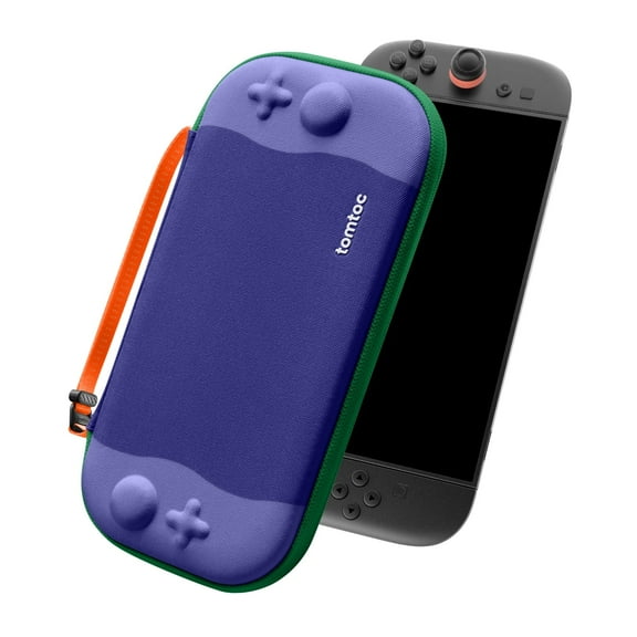 tomtoc Slim Carrying Case for Nintendo Switch 2 (2025), Odorless Felt Protective Hard Shell with 12 Game Card Slots, Portable Travel Storage Case with Original Patent and Military Grade Protection