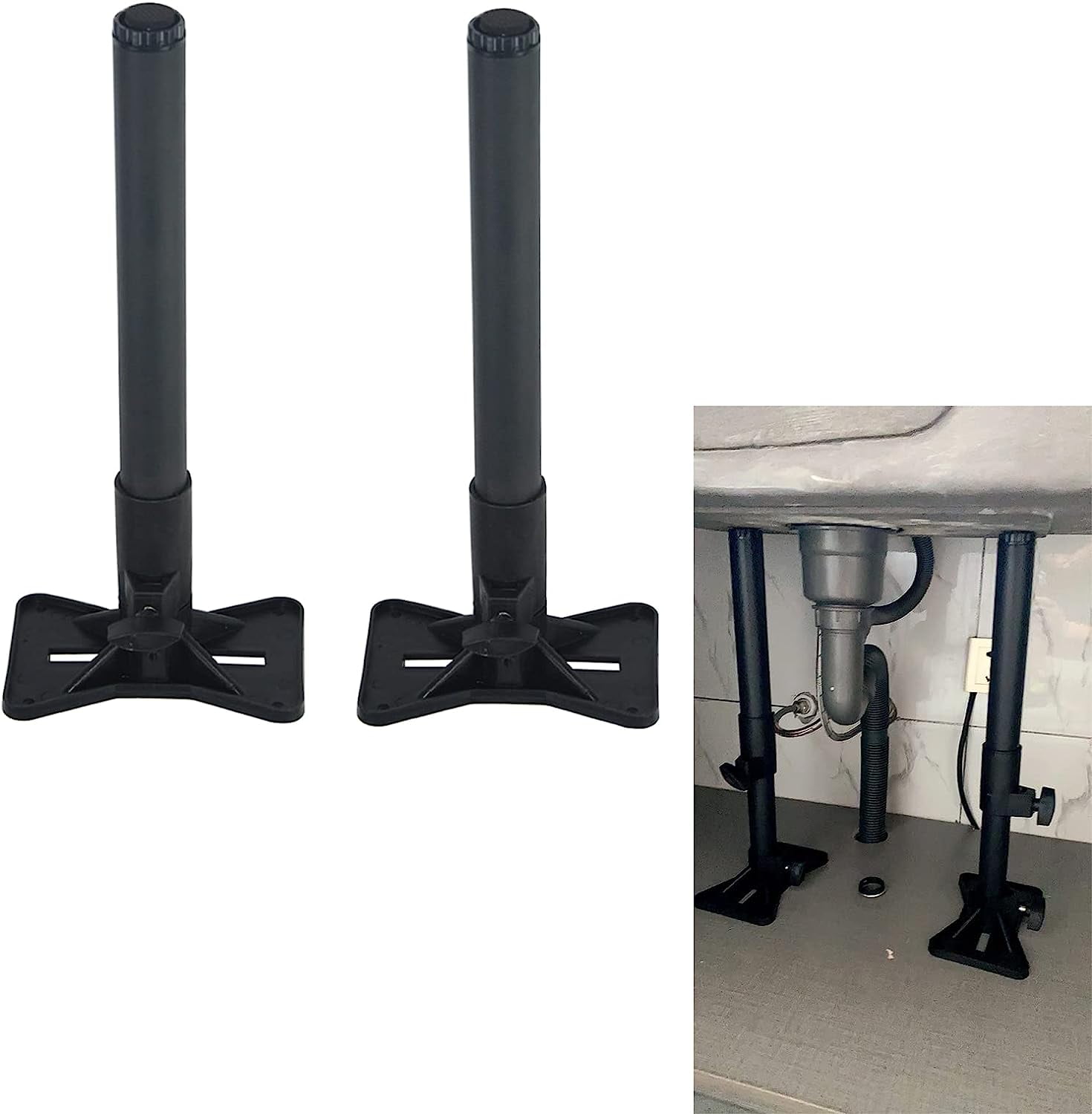 tonchean 2 Pcs Undermount Sink Brackets, 1627.5 inch Stainless Steel