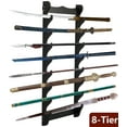 thumbnail image 1 of Petoto 8-Tier Wall Mount Sword Stand -  Samurai Katana Hanger Display Sword Holder Rack for Home Office Black Gift, 1 of 9
