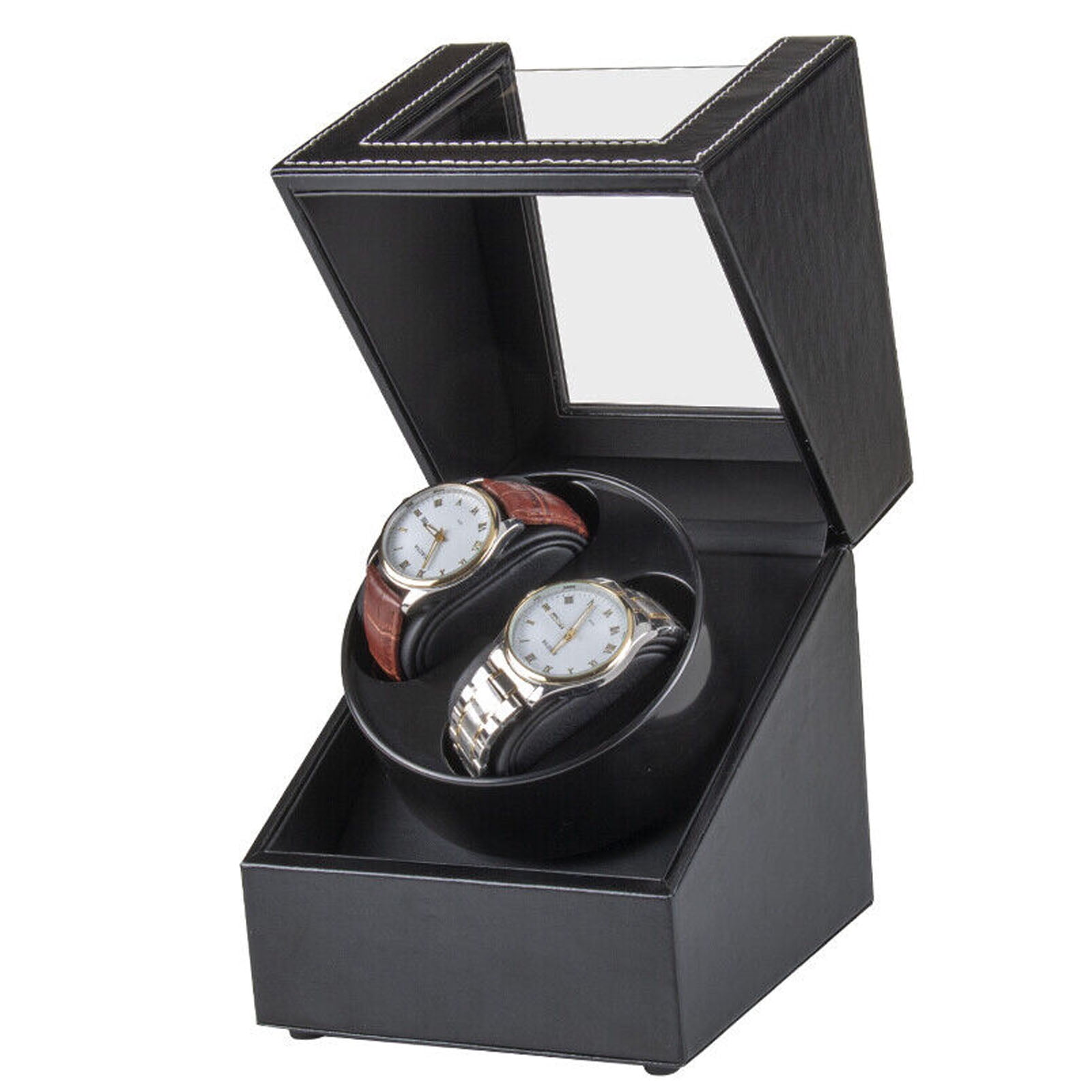 tonchean Automatic Double Watch Winder with Quiet Motor, PU Leather ...