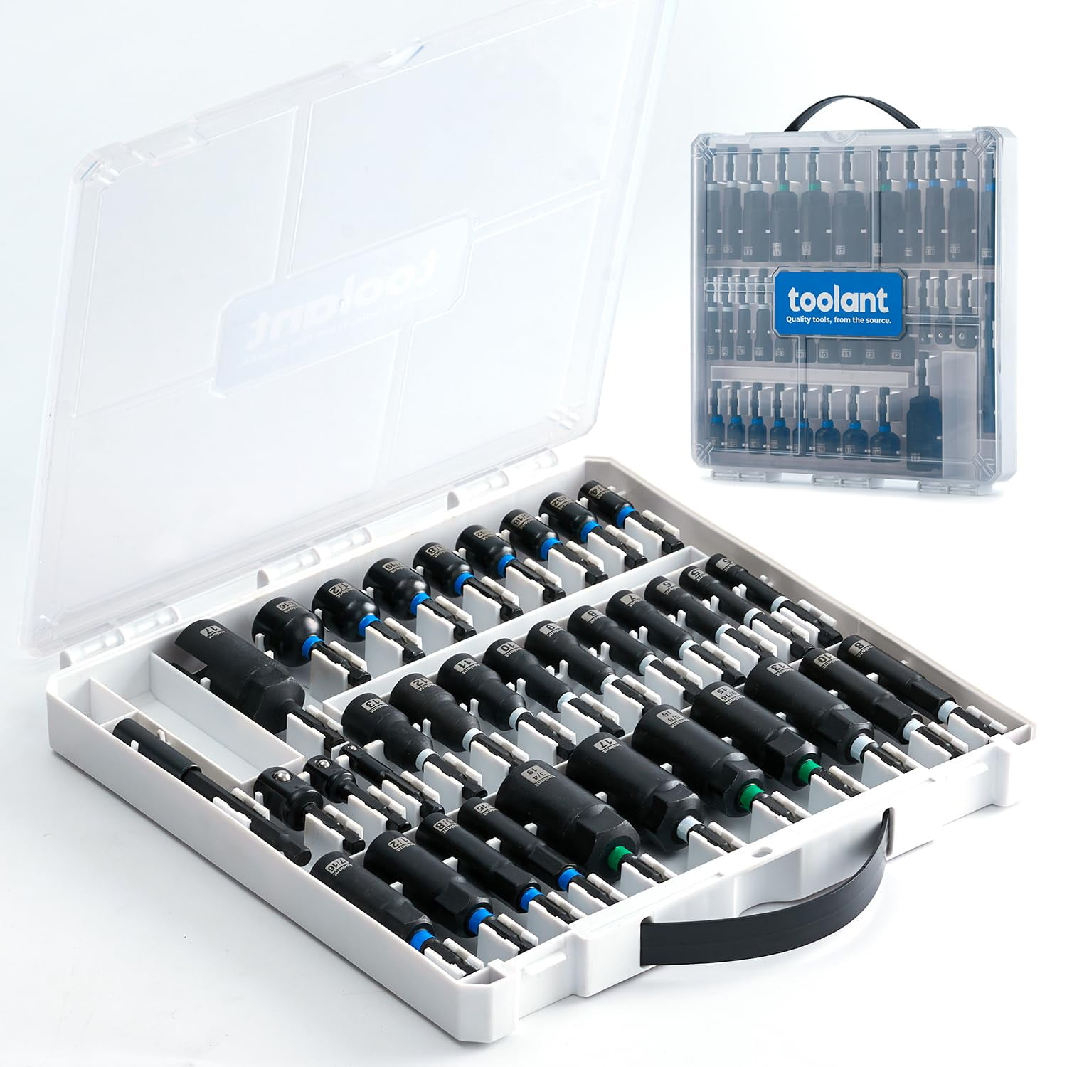 toolant Magnetic Nut Driver Set, 34pcs Impact Driver Bit Set, Deep Nut ...