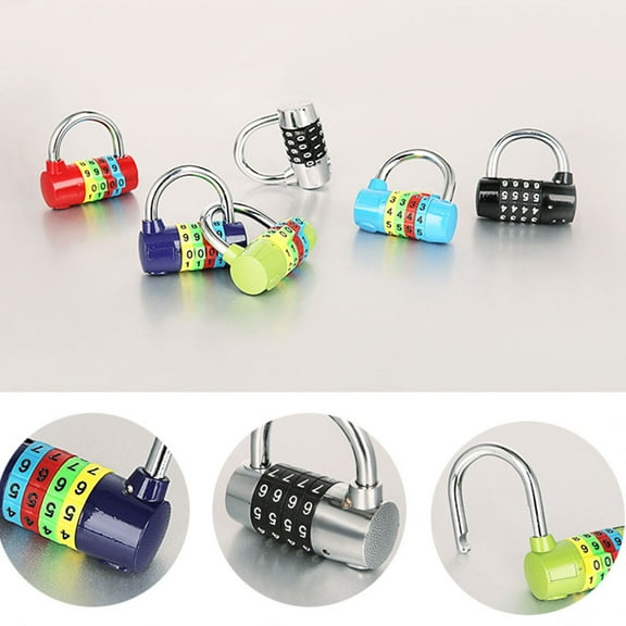 tooloflife 1/2/3 Pcs Anti Theft Combination Padlock Mechanical Passwords Lock for Drawer Toolbox Case Random Coclor