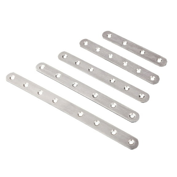 tooloflife 1/2/5× Metal Flat Straight Fixing Mending Corner Brace Bracket Furniture Repair Kits 36-295mm Silver