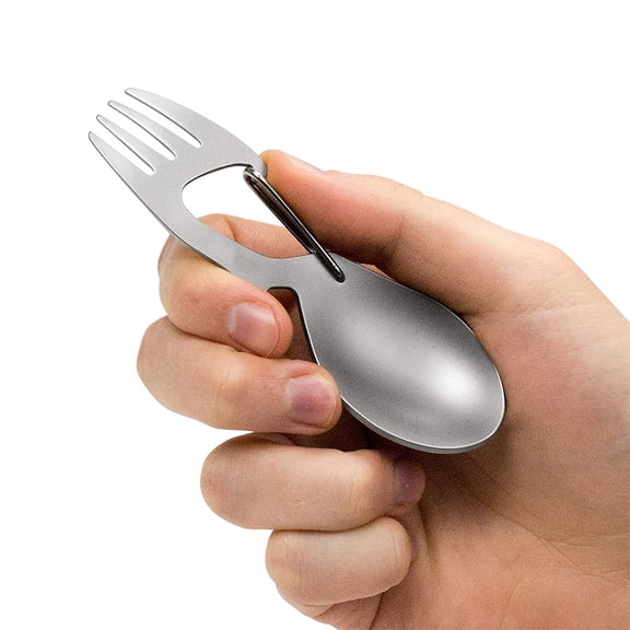 tooloflife 1/2/5 Pcs Multifunctional Spoon Fork with Bottle Opener Traveling Camping Hiking Outdoor Use Portable