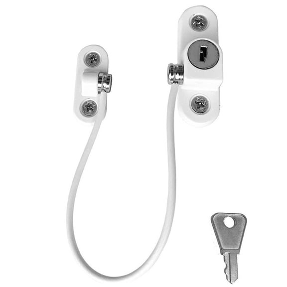 tooloflife 1/2/5 Pcs Window Door Safety Restrictor Locks Security Childproof Cable Restrictor White