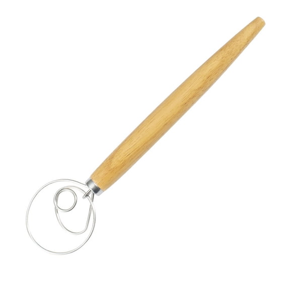 tooloflife 1/2/5Pcs Dough Whisk Bread Bread Bread Baking Mixer Tools Pastry Food Kitchenware Wooden Hand
