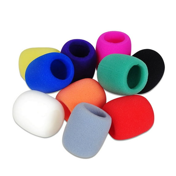 tooloflife 1/2/5Pcs Handheld Microphone Windscreens Foam Mic Covers for KTV Dance Ball Meeting Red