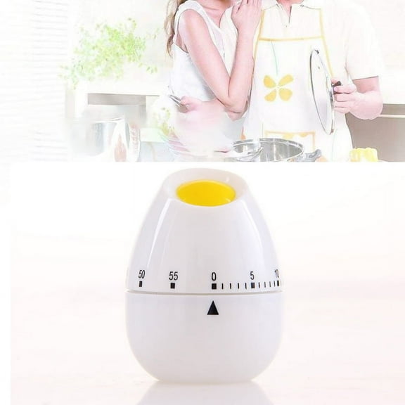 tooloflife 1/2/5Pcs Mechanical Kitchen Timer Reminder One Hour for Kitchen Cooking Cute Egg Shape