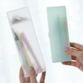 thumbnail image 1 of tooloflife 1/2/5x Pencil Case Pencil Box School Stationery Case Storage Pens Pencils in School Office Half Transparent with Frosted Design Multiple Choices, 1 of 7