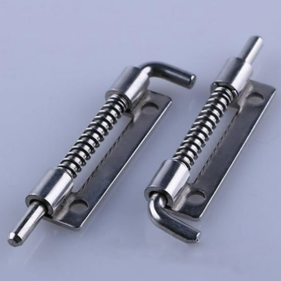 tooloflife 1/2/6/10 Pcs Stainless Steel Spring Latch Spring Loaded Latch Pin for Stable Doors Gates Left/Right Silver