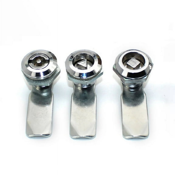 tooloflife 1/2 Pcs Gas Meter Lock with Key Cam Locks Cabinet Lock Zinc Alloy Triangle/S Type/Square Choice