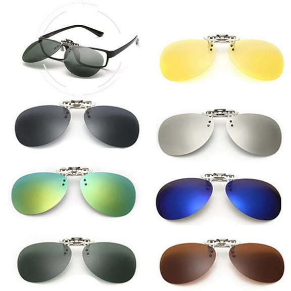 tooloflife 1/2 Pcs Polarized Lenses Clip On Glasses Sunglasses Metal Clip UV 400 Protection Eyewear Clip for Women Men