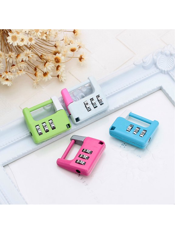 1/2 Pcs Security Padlock 3 Digit Combination Lock for Luggage Backpack Suitcase Drawer Zinc Alloy Random Color