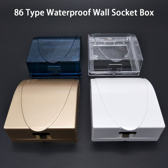 tooloflife 1/2 Pcs Waterproof Socket Box for 86 Type Wall Socket Home Office White