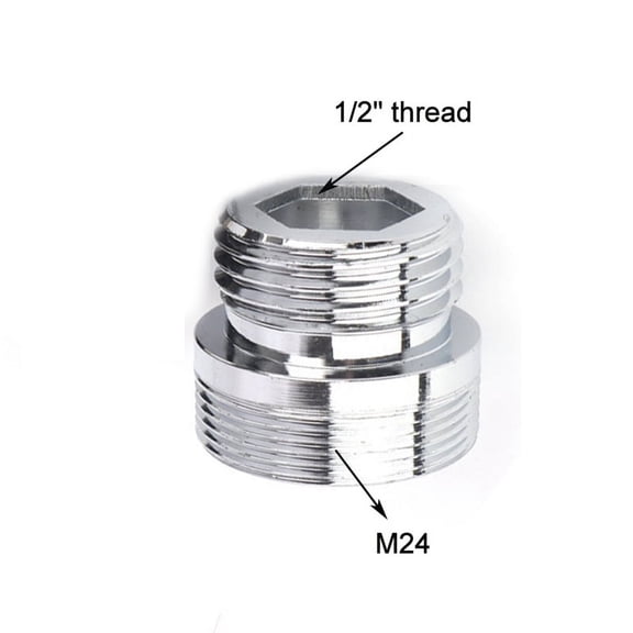 tooloflife 1/2" Thread Adapter Faucet Tap Aerator Even Water Flow for Home Office Saves Water and Energy Silver