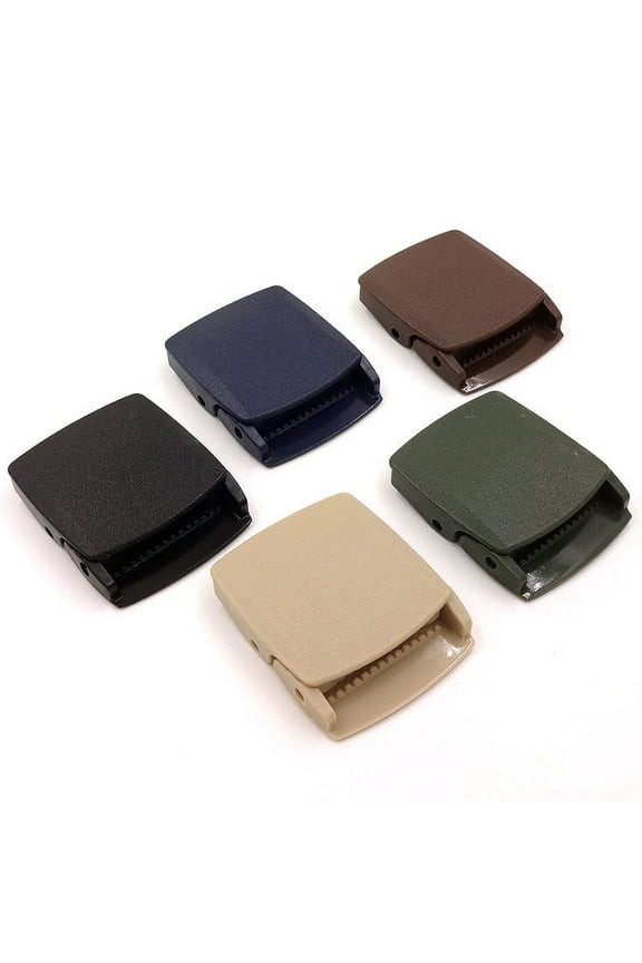 1/5 Pcs Plastic Webbing Buckle Belt Buckles for Men Women Adjustable Black