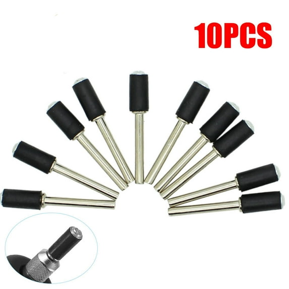 tooloflife 10pcs 2.35mm Nails Sanding Drum Drill Mandrel Bit Tool Kits Polishing Manicure Pedicure