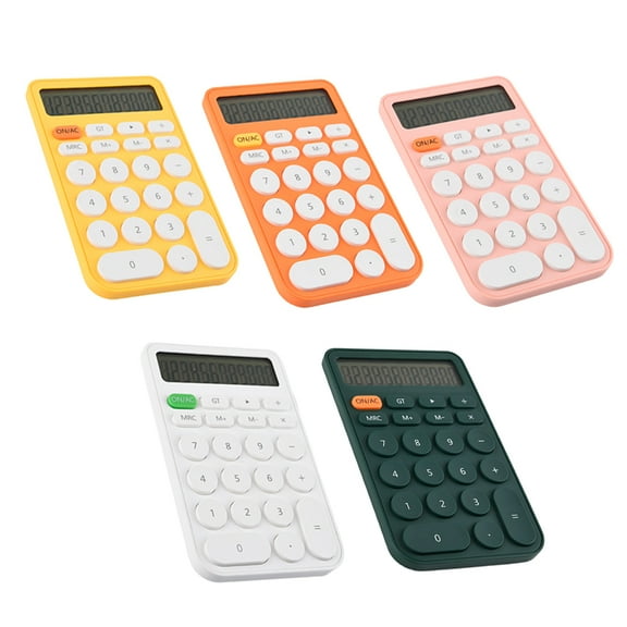 tooloflife 12 Digits Electronic Calculators Pocket Calculator Button Cell Included for Kids and Adults