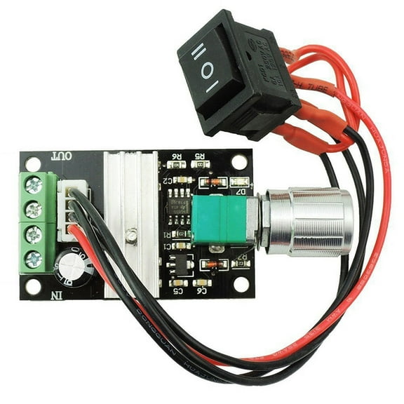 tooloflife 1203BB 6V 12V 24V 3A 80W DC Motor Speed Controller (PWM) Adjustable Reversible Motor Driver Switch