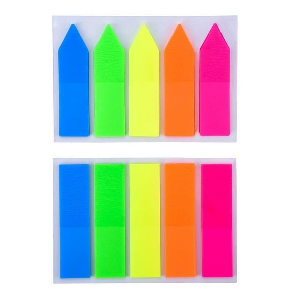 tooloflife125 Sheets Fluorescent Marking Sticker PET Neon Labels Paper for Highlighting Marking Office School Use