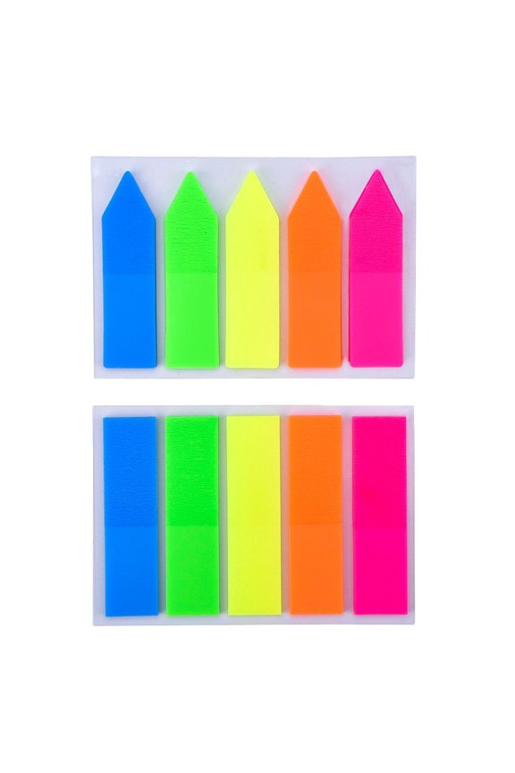 ​125 Sheets Fluorescent Marking Sticker PET Neon Labels Paper for Highlighting Marking Office School Use