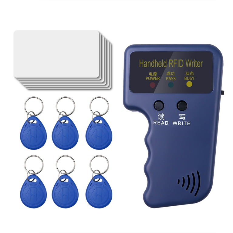 Copieur RFID Portable, Lecteur de Fabrication de Cartes RFID 125KHZ RFID ID  Carte Écriture/Copieur/Duplicateur Portable+5PCS Étiquettes D'Identifiction