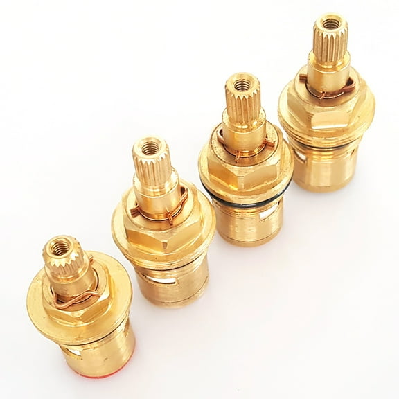 tooloflife 20 Teeth 1/2" Copper Ceramic Disc Valve BSP Cartridge Faucet Valve Replacement Single/Double Thread for Tap