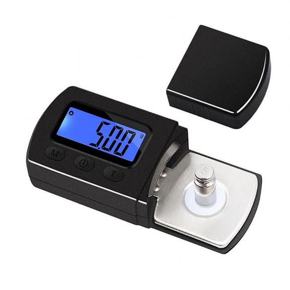 tooloflife 3 Digital Stylus Tracking Force Gauge 0-5.00g Calibration Weight LCD Screen with Leather Case Black