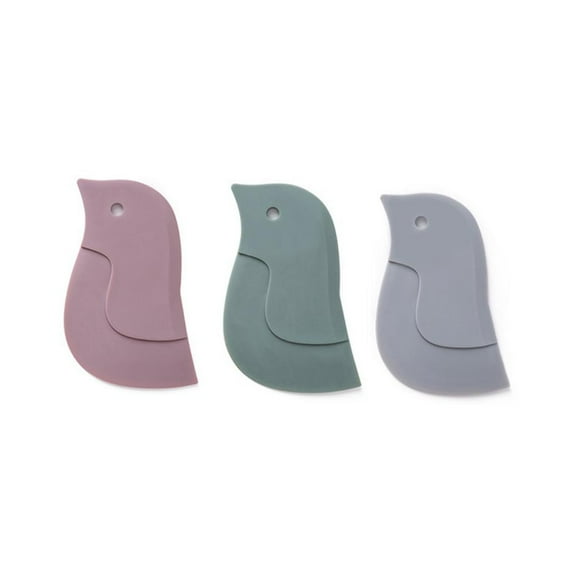 tooloflife 3 Pcs Soft Blade Scraper Scraping Remove Dish Oil Stains Water for Home Kitchen Bathroom