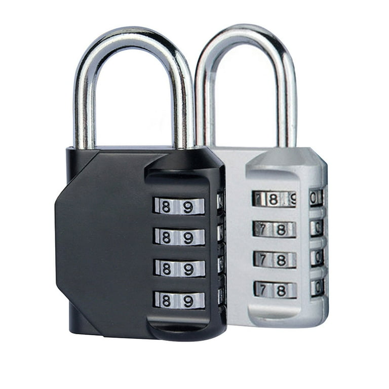 2 Pack Digital Combination Padlocks - 4 Digit Waterproof Locks For Gym, School & Storage