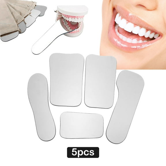 tooloflife 5Pcs Dental Photographic Glass Mirror Intraoral Orthodontic Photographic Double Sides 5 Sizes