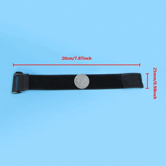 tooloflife 6/18 Pieces Elastic Self-Adhesive Hook Loop Strap Ties Fastening Cord Wraps Straps Reusable Black