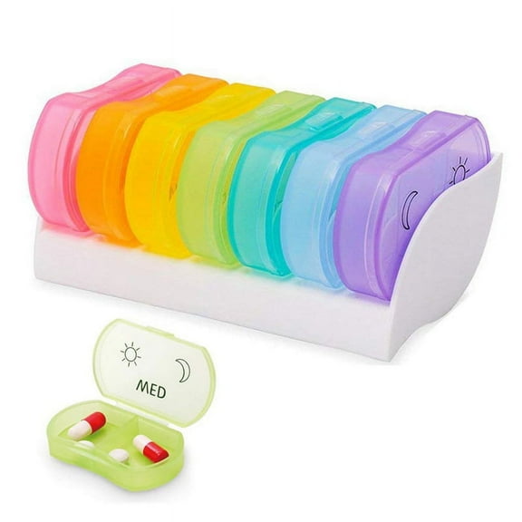 tooloflife 7 Day Weekly Pill Holder Tablet Pill Medicine Boxes Storage Organizer Container Case