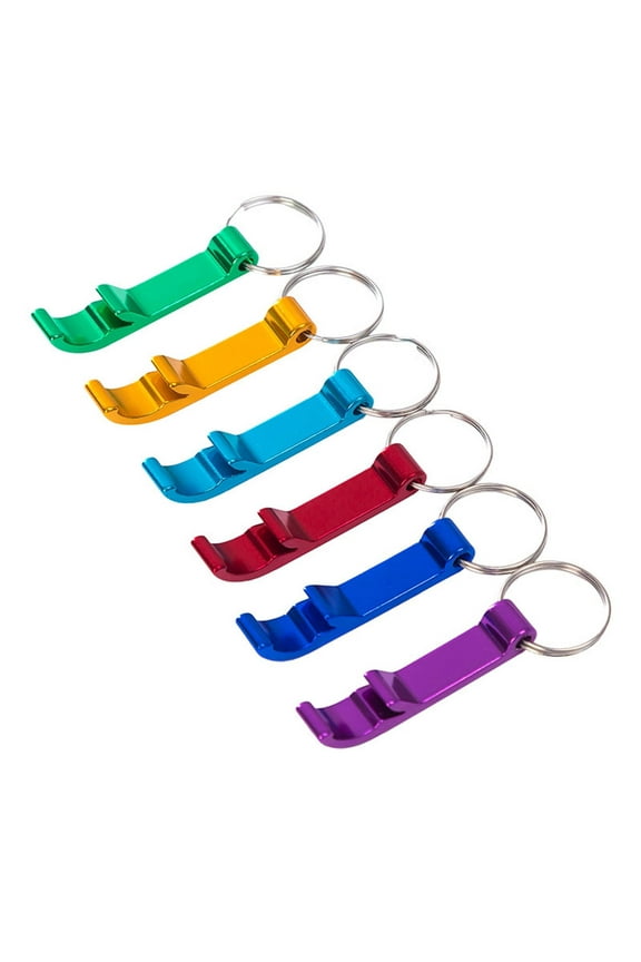 8 Pack Aluminum Beer Bottle Opener Keychain Pocket Size Metal Soda Can Opener