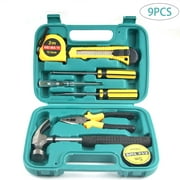 tooloflife 9  Home Repair Tools Set Screwdriver Wire cutter General Household Hand Tool Kits with Tool Box Storage Case