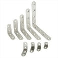 thumbnail image 1 of tooloflife 90° Flat Corner Brackets Corner Brace Tools Metal Angle Support Brackets 5 Size Choice Silver, 1 of 6