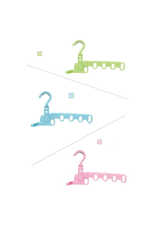 ABS Foldable Clothes with 5 Enclosed Slots Store Clothes Socks Hanger 180° Rotate 30cmx18cm