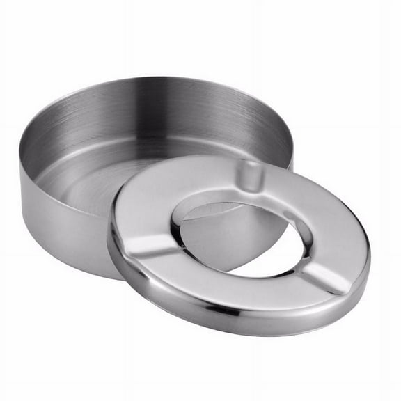 tooloflife Ash Tray Tabletop Ashtray with Lid Cigarette Ashtray for Smokers Home office Decoration Silver