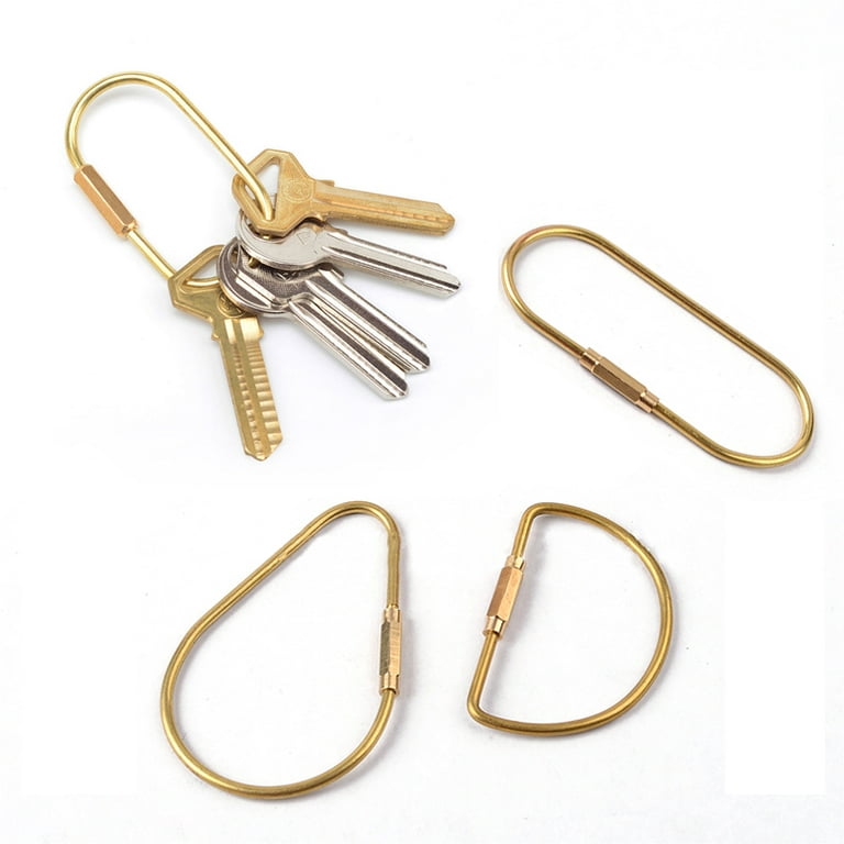 tooloflife Brass Keychain EDC Portable Keychain Key Ring Golden Decoration