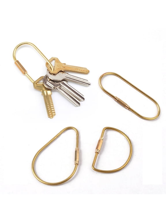 Brass Keychain EDC Portable Keychain Key Ring Golden Decoration