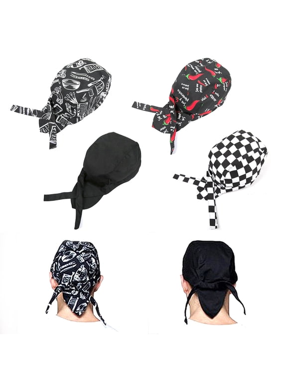 Chef Cap Chef Hats for Baker Kitchen Cook Restaurants Catering Adjustable Unisex 4 Color