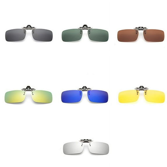 tooloflife Clip on Sunglasses Polarized Lenses UV 400 Protection Adult Unisex Black Gray