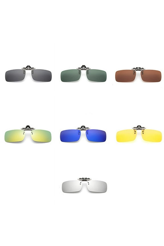 Clip on Sunglasses Polarized Lenses UV 400 Protection Adult Unisex Dark Green